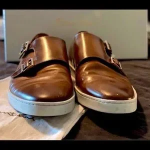Handmade Italian leather Oxford loafers by Santoni - size 10 1/2 Santoni | Shoes | Handmade Italian Leather Oxford Loafers By  main image 2